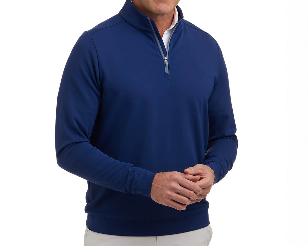 Holderness & Bourne The Dawson Men's Navy Quarter Zip Pullover