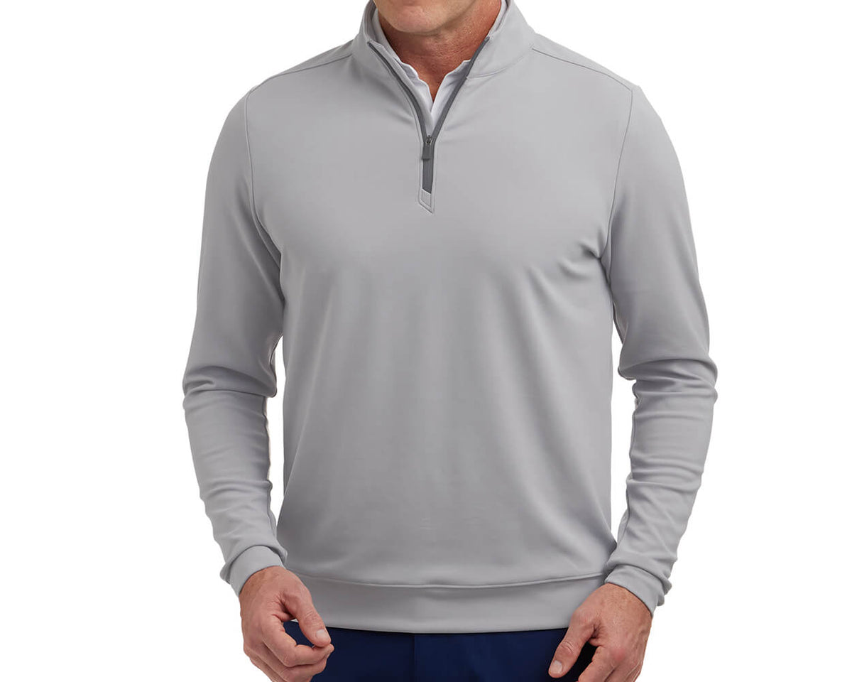 Holderness & Bourne The Dawson Men's Light Gray Quarter Zip