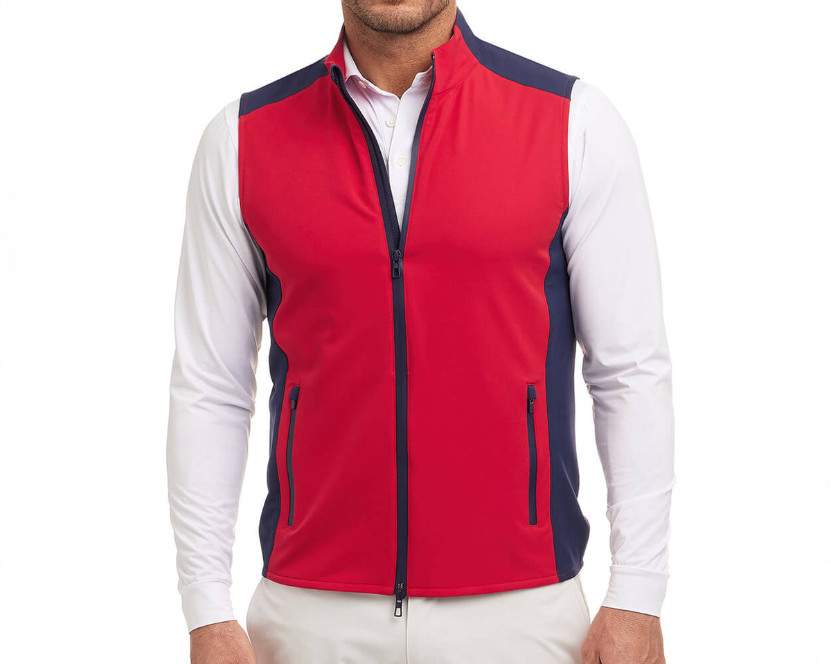 Holderness & Bourne The Hayes Men's Red Golf Vest