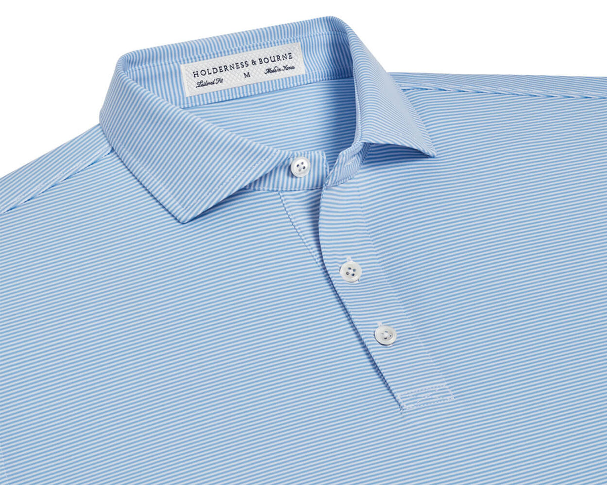 Holderness & Bourne The Perkins Light Blue Polo Shirt