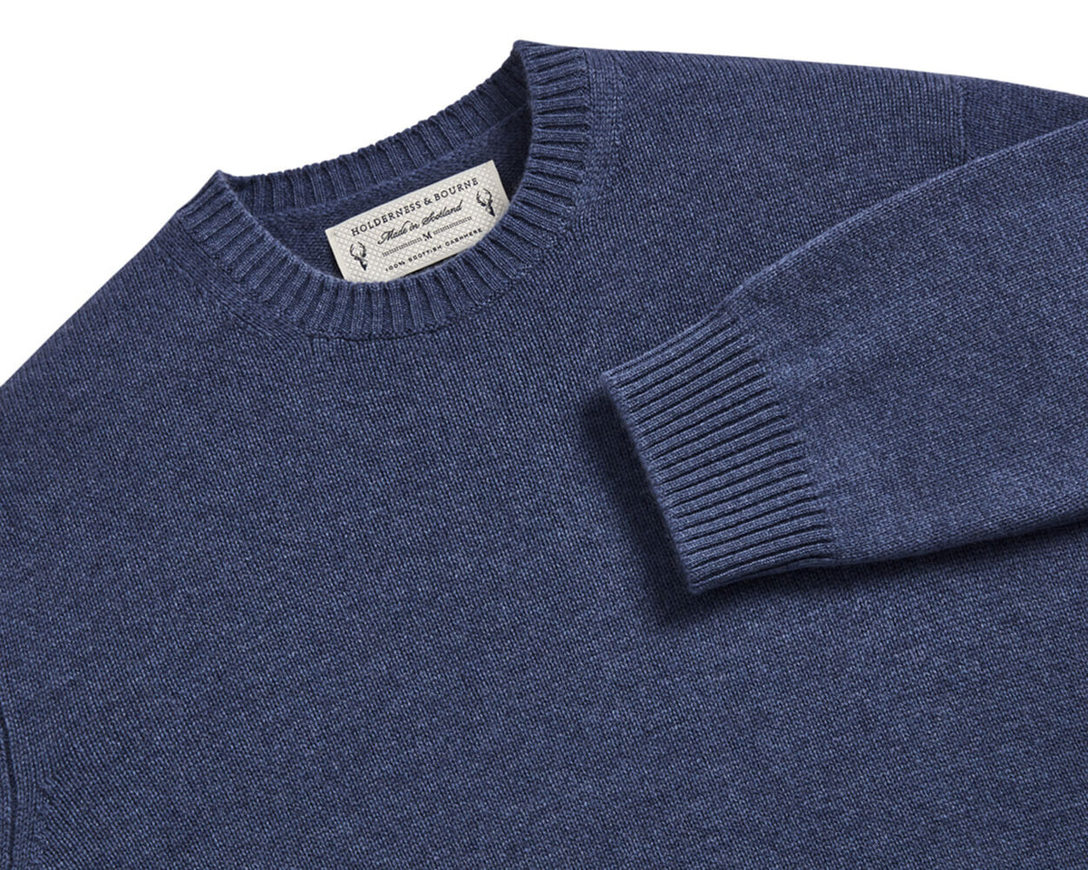 Holderness & Bourne The Berwick Men’s Blue Pullover Sweater