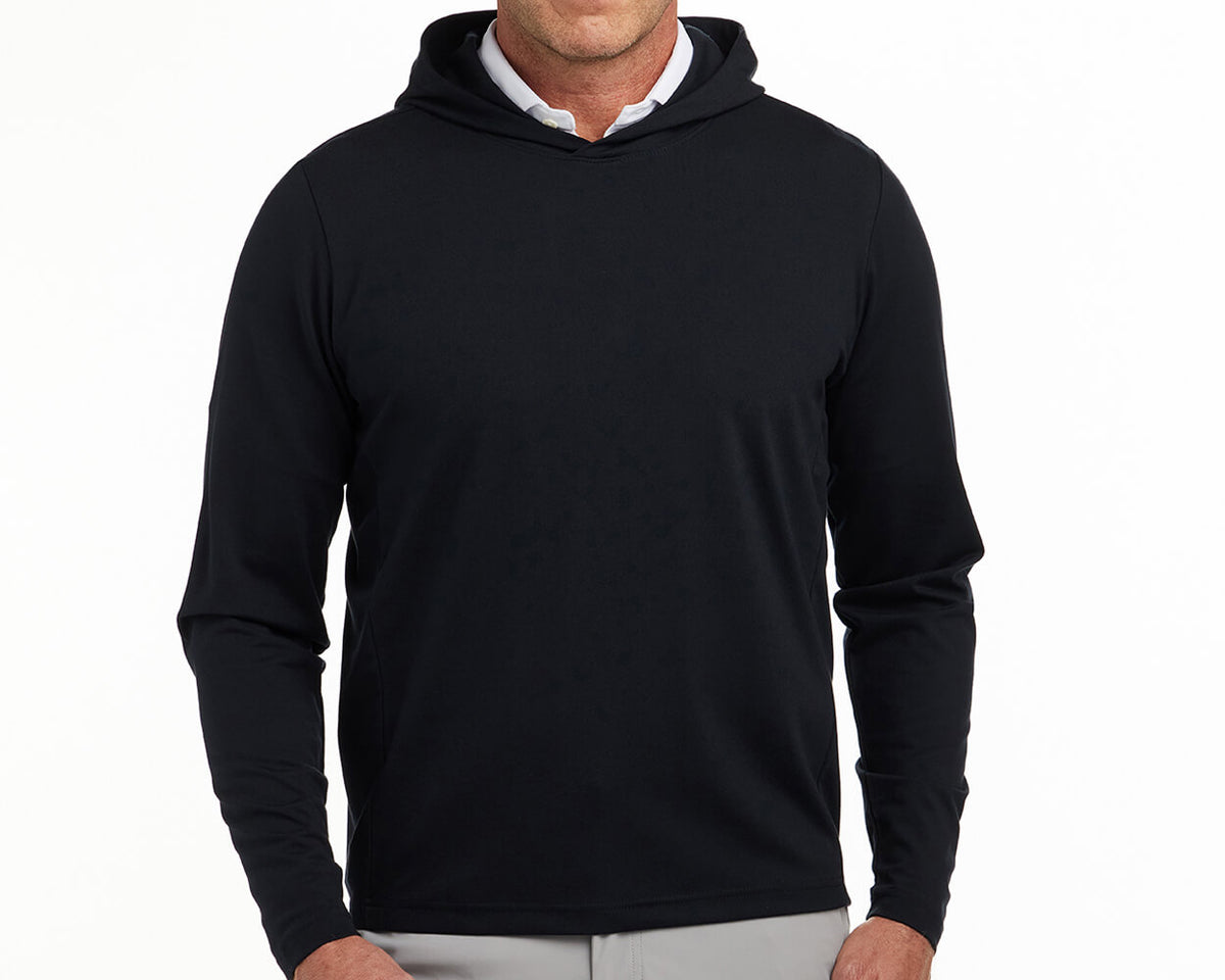 Holderness & Bourne The Jackson Black Pullover Golf Hoodie