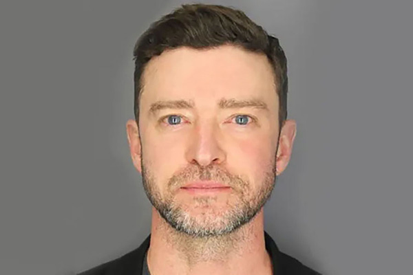 Justin Timberlake's mugshot