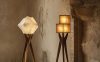 aesthetic standing lamp with wabi sabi decor