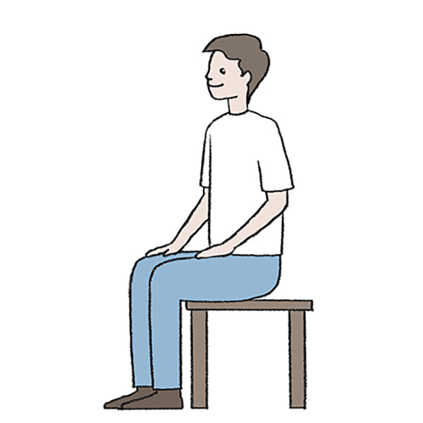 how to draw a sitting person