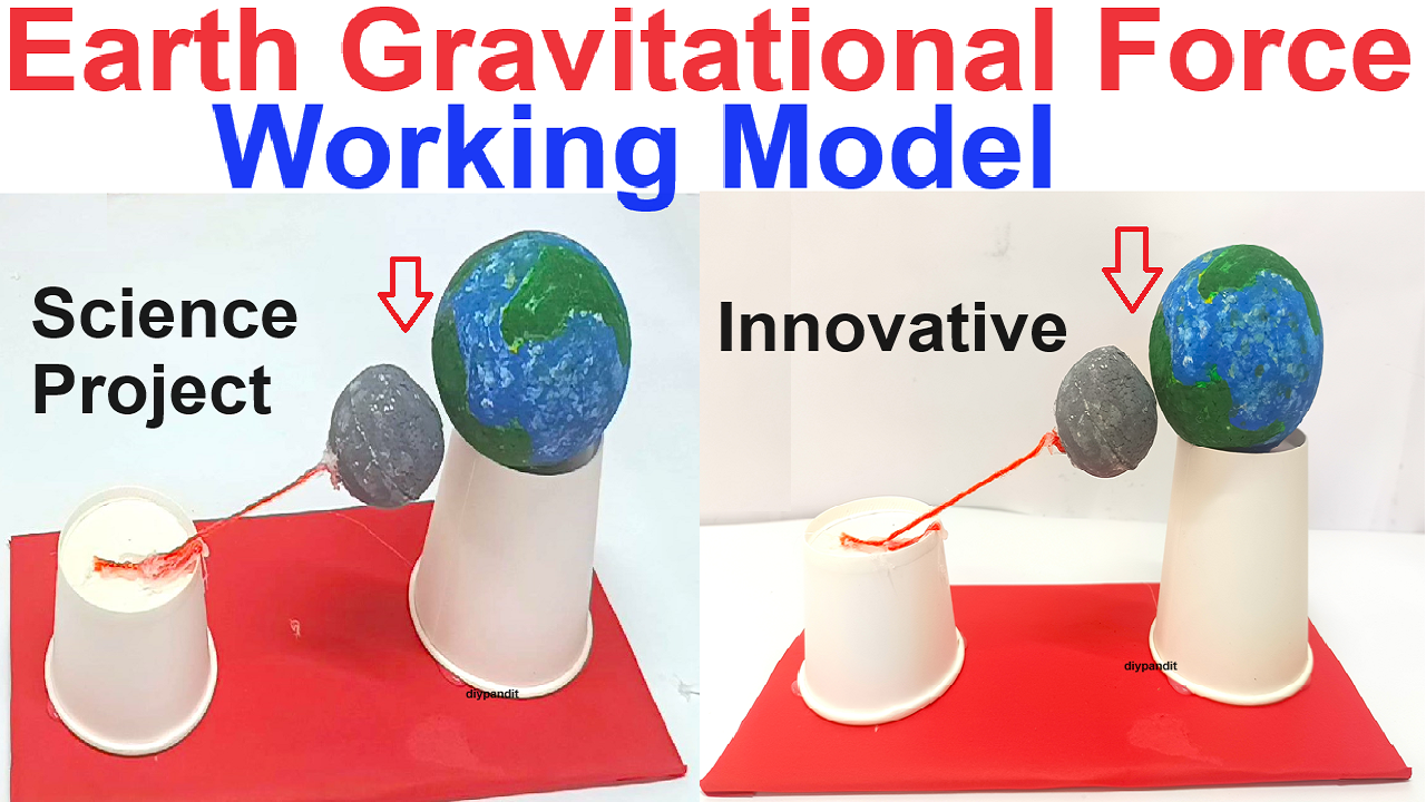 earth gravitational force working model - innovative and inspire - diypandit - science project for exhibition - diy