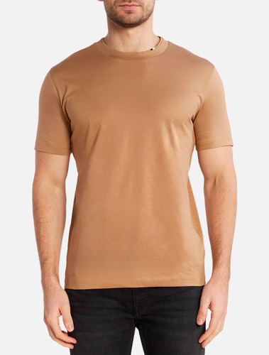 Camiseta Hugo Boss Regular Tiburt 424 Bege