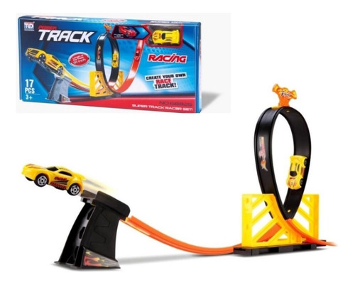 Pista De Corrida Infantil Looping 360 Power Track Carrinho