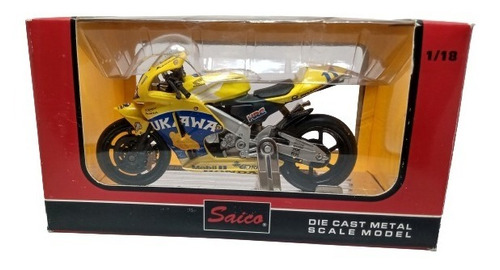 Miniatura Motogp 1/18 Honda 2003 - Tohru Ukawa - Saico Rara