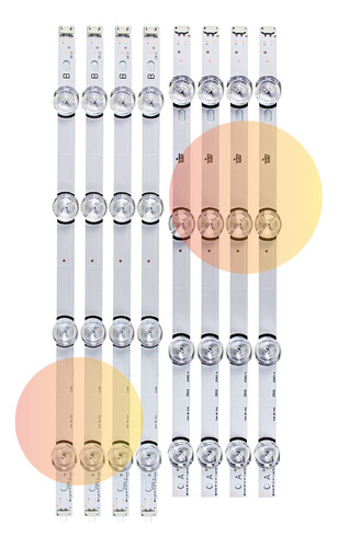 Kit Barras Led Compatível C/ Tv 42lb5800 42lb5700 42lf5610