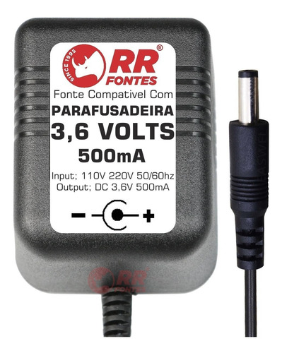 Fonte Carregador 3,6v Parafusadeira Black Decker 9078 P8