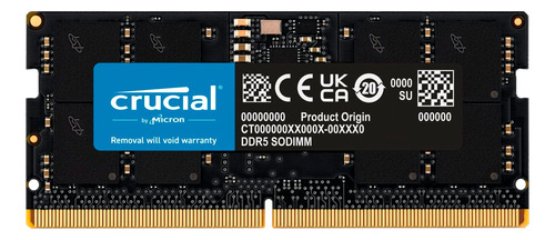 Memória Ram Crucial 16gb Ddr5 4800mt/s Para Note Cb16gs4800