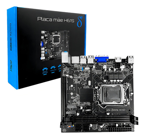 Placa Mãe H61 Ddr3 Hdmi Lga 1155 Processador Core I3 I5 I7