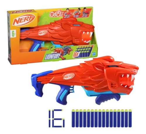 Lançador De Dardos Leão Fury Nerf Wild Fury Hasbro F8646