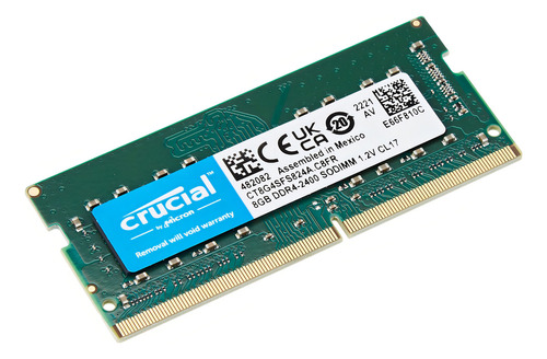 Memória RAM color verde 8GB DDR4 2400Mhz 1 Crucial CT8G4SFS824A