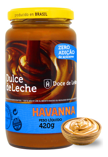 Pote Doce De Leite Havanna Zero Dulce De Leche Vidro 420g