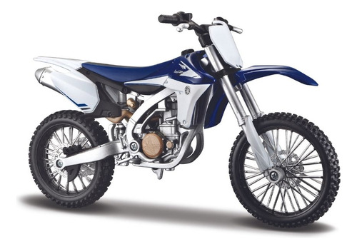 Miniatura Al Yamaha Yzf450f - Azul E Branco - 1:12