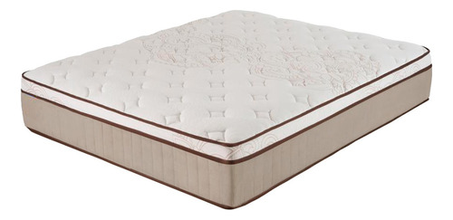 Colchón Narvaja Grand Pedic 2 plazas espuma alta densidad eurotop 32cm color beige y gris