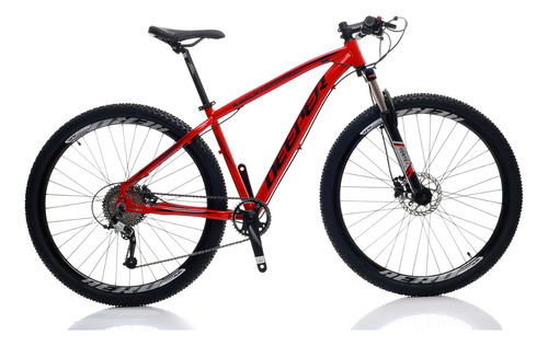 Bicicleta mountain bike Deeper maximus 1x9 - 9v 2023 R29 tamanho do uadro 15" - vermelho/preto