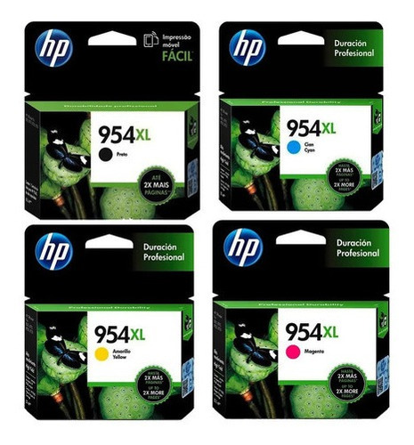 Kit Cartucho Hp 954xl Original Color Black  8700 8710 8715