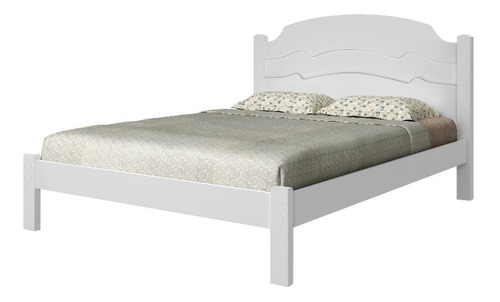 Cama casal Iris móveis branco Cambel Móveis