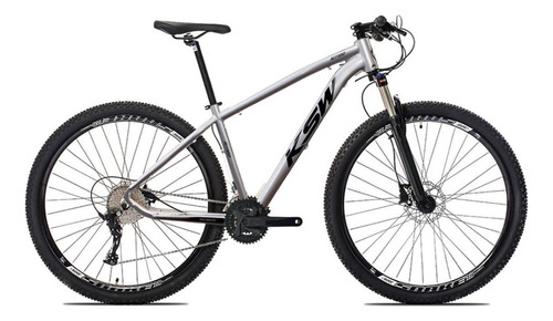 Bicicleta 29 Shimano Altus 27v Freio Hidráulico E Trava K7 Cor Prata Tamanho Do Quadro 19