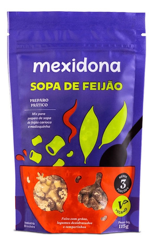 Sopa De Feijão 115g - Mexidona