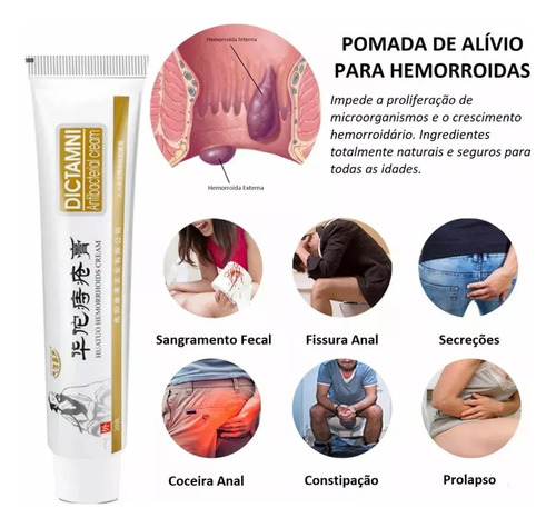 Pomada Para Hemorroidas Dictamni 20g - Alívio Imediato