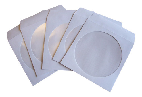 100 Envelope Papel Para Cd / Dvd Com Visor Transparente