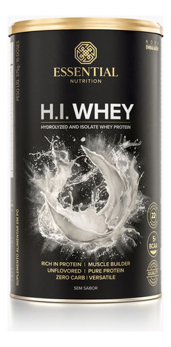 Essential Nutrition H.I. Whey Proteínas H.I. Whey Pó Lata Sem sabor 375 g