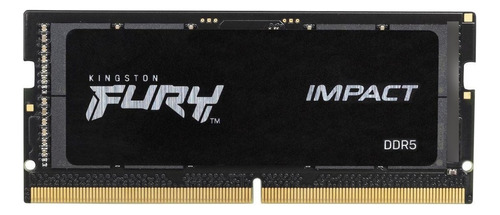 Memória RAM Para Notebook DDR5 16gb 4800Mhz CL38 Kingston Fury Impact KF548S38IB/16 Sodimm Preto