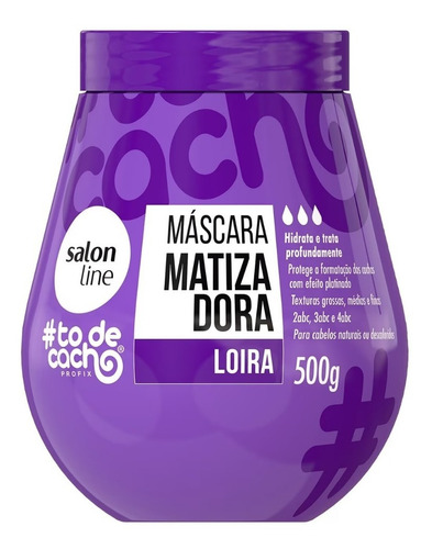 Máscara Matizadora Creme Salon Line To de Cacho Pote 500g