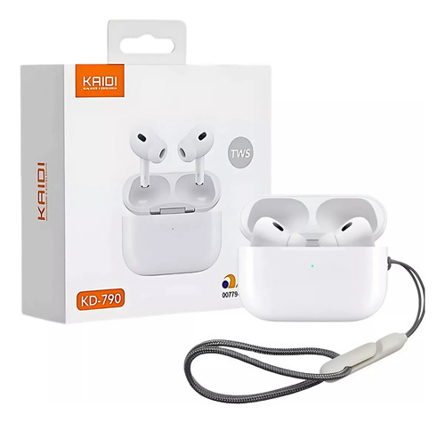 Fone De Ouvido Kaidi Kd790 Som Academia Sem Fio Tws In Ear Cor Branco Som Academia Bluetooth