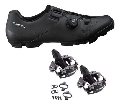 Sapatilha Shimano Sh-xc300 Xc3 + Pedal Shimano M520 + Tacos