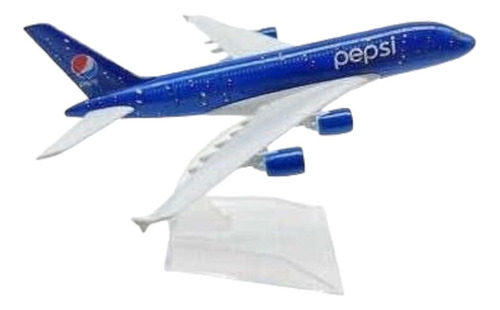 Miniatura De Avião Airbus A380 Pepsi Metal 16cm