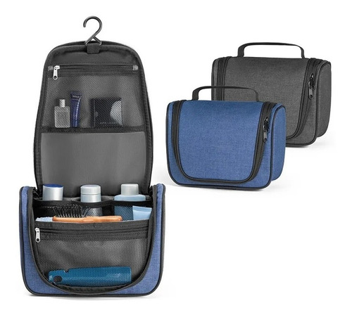 Necesser Viagem Masculino Azul Oscuro Boa Qualidade Amc1015