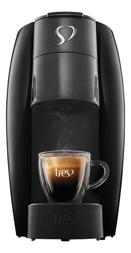 Tres Corações Cafeteira Elétrica Lov Basic de Espressos e Multibebidas Automática Cor Preto Brilhante 110V