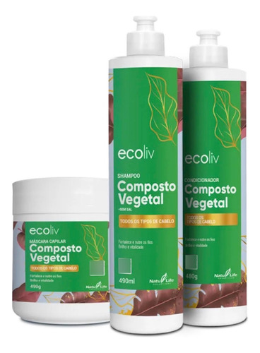 Kit Capilar Composto Vegetal - Natulife Cosmeticos