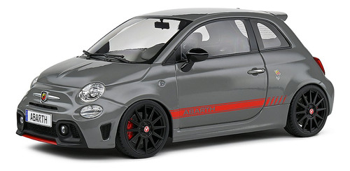 Miniatura Fiat 500 (695) Abarth Xsr Edição Yamaha 2022 Cinza Record 1:18 Solido