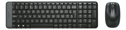 Combo Teclado e Mouse sem fio Logitech MK220 Layout ABNT2