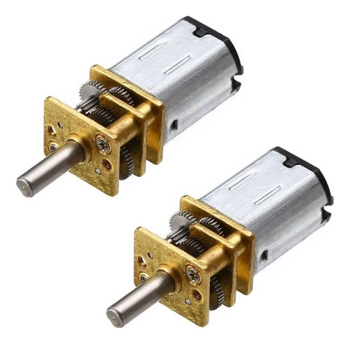 2x Mini Motor N20 6v 200 Rpm Caixa Redução Met Para Arduino