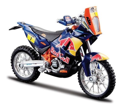 Miniatura Moto Red Bull Ktm Racing 450 Rally  1:18 Bburago