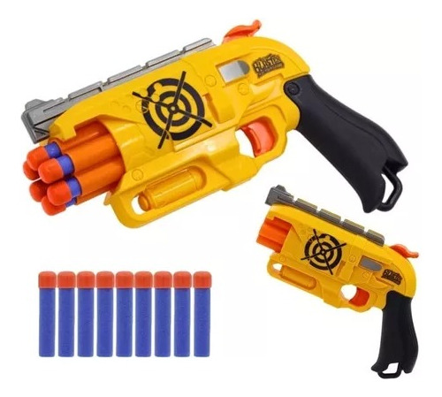 Pistola Arma Elite Dardos Blaster Gatilho Rápido Estilo Nerf