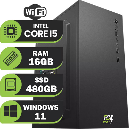 Computador Rápido Pc Cpu Intel I5 16gb Ram Ssd 480gb Win 11