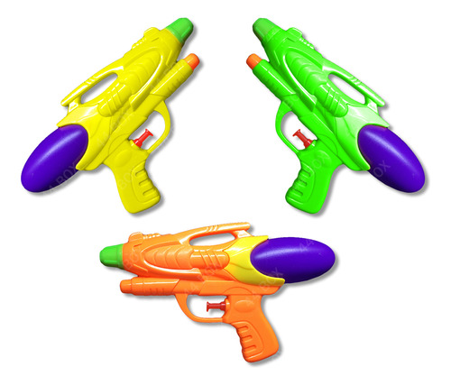 Kit 3 Pistola Água Arminha Arma Brinquedo Piscina Promoção