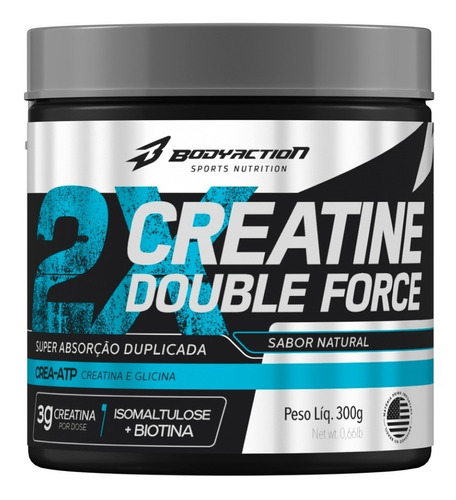 Creatine Double Force 300g Sem Sabor - Bodyaction