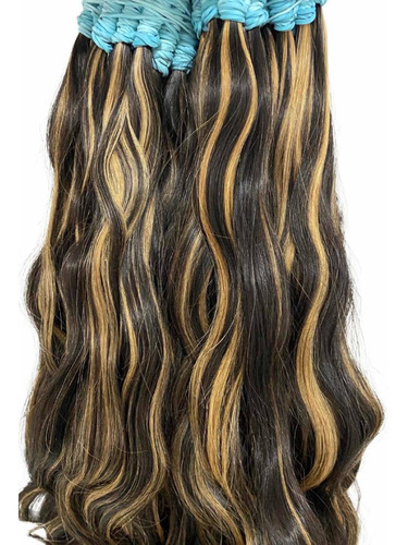 Cabelo Humano Morena Iluminada 65 Cm 150 Gramas