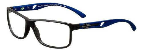 Armação Para Oculos Grau Mormaii Atlantico M6007a4157 Preto Cor Preto/azul