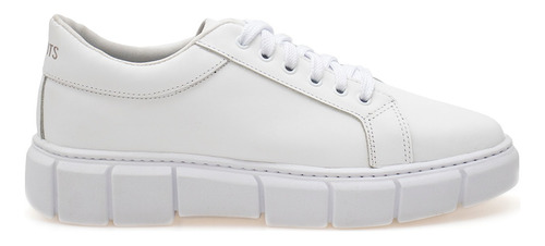 Tenis Em Couro Masculino Branco R. Boss Palmilha Gel Brinde