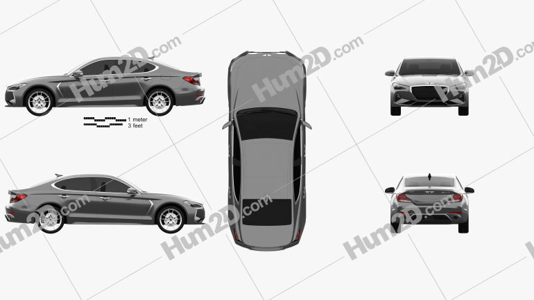 Genesis G70 2018 car clipart